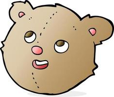 cartoon teddy bear head vector