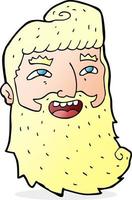 cartoon man with beard laughing vector