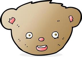 cara de oso de peluche de dibujos animados vector