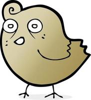 funny cartoon bird vector