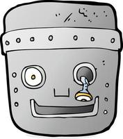 cartoon robot head vector