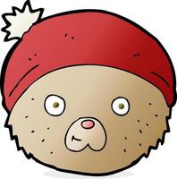 cara de oso de peluche de dibujos animados vector