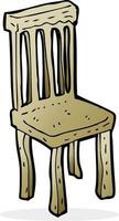 silla de madera vieja de dibujos animados vector