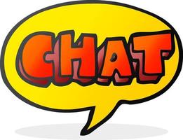 cartoon chat symbol vector