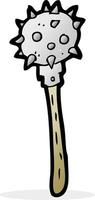 cartoon medieval mace vector