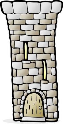 cartoon old castle tower