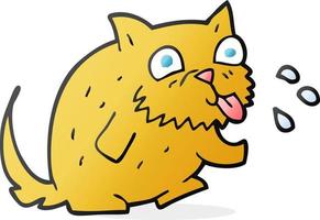 cartoon cat blowing raspberry vector