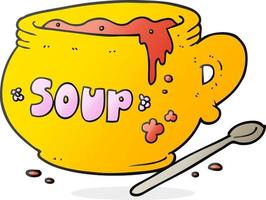 tazón de dibujos animados de sopa vector
