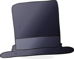 cartoon top hat vector