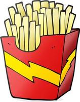 cartoon french fries vector