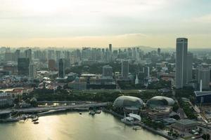 View of Singapore city skyline photo