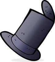 sombrero de copa viejo de dibujos animados vector