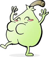 a nice pear cartoon vector