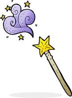 cartoon magic wand vector