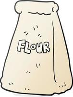 cartoon bag of flour vector