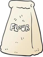 cartoon bag of flour vector