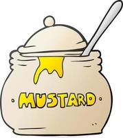 cartoon mustard pot vector