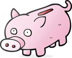 cartoon piggy bank vector