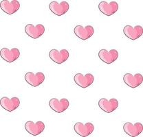 seamless pattern with pink hearts vector