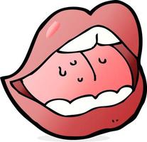 cartoon open mouth vector