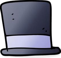 sombrero de copa de dibujos animados vector