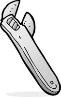 cartoon adjustable spanner vector