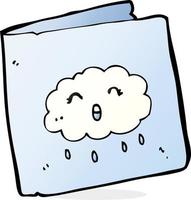 tarjeta de dibujos animados con patrón de nubes vector
