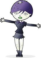 cartoon vampire girl vector