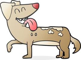 cartoon panting dog vector