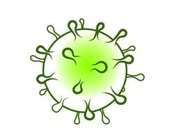 icono de vector de virus. símbolo de infección, bacterias, atención médica, microbiología, organismo patógeno