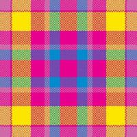 Pixel background vector design. Modern seamless pattern plaid. Square texture fabric. Tartan scottish textile. Beauty color madras ornament.