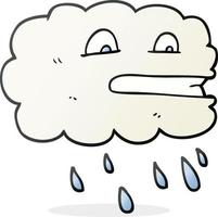 nube de lluvia de dibujos animados vector
