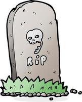 cartoon spooky grave vector