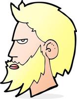 caricatura, hombre, con, barba vector