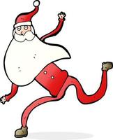 cartoon running santa vector