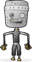 cartoon old robot vector