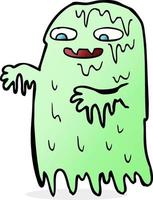 cartoon gross slime ghost vector