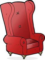 cartoon old armchair vector