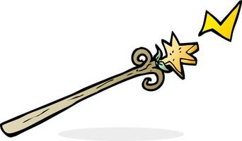 cartoon magic wand vector