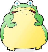 cartoon fat toad vector