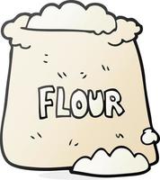 cartoon bag of flour vector