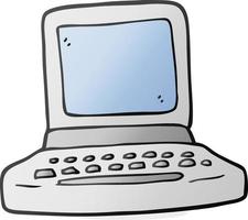 cartoon old computer vector