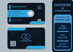 Creative modern abstract corporate clean and simple double-sided business card template design, Stylish stationery design and professional business card design vector