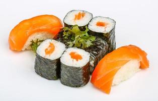 Sushi with salmon photo