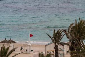 Scene at mediterranean beach resort in Tunisia. photo