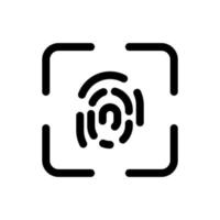 Cryptographic signature glyph icon, Touch ID security and identity, fingerprint sign, vector graphics, solid pattern for web site, app or multimedia. UI UX