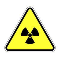 Triangular sign of nuclear danger. Radiation waste. vector