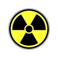 Round sign of nuclear danger. Radiation waste. vector