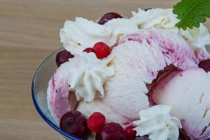 Cherry ice cream photo