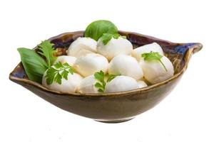 Mozzarella with herbs photo